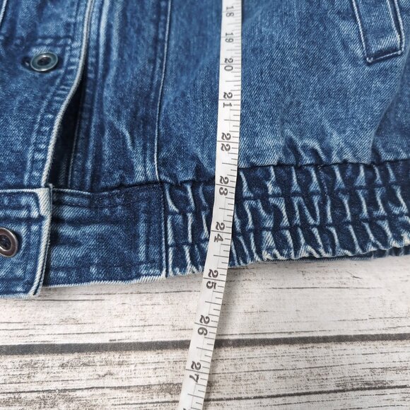 Vintage Tradition 80's Denim Bomber Jacket Jean Jacket - Picture 6 of 7